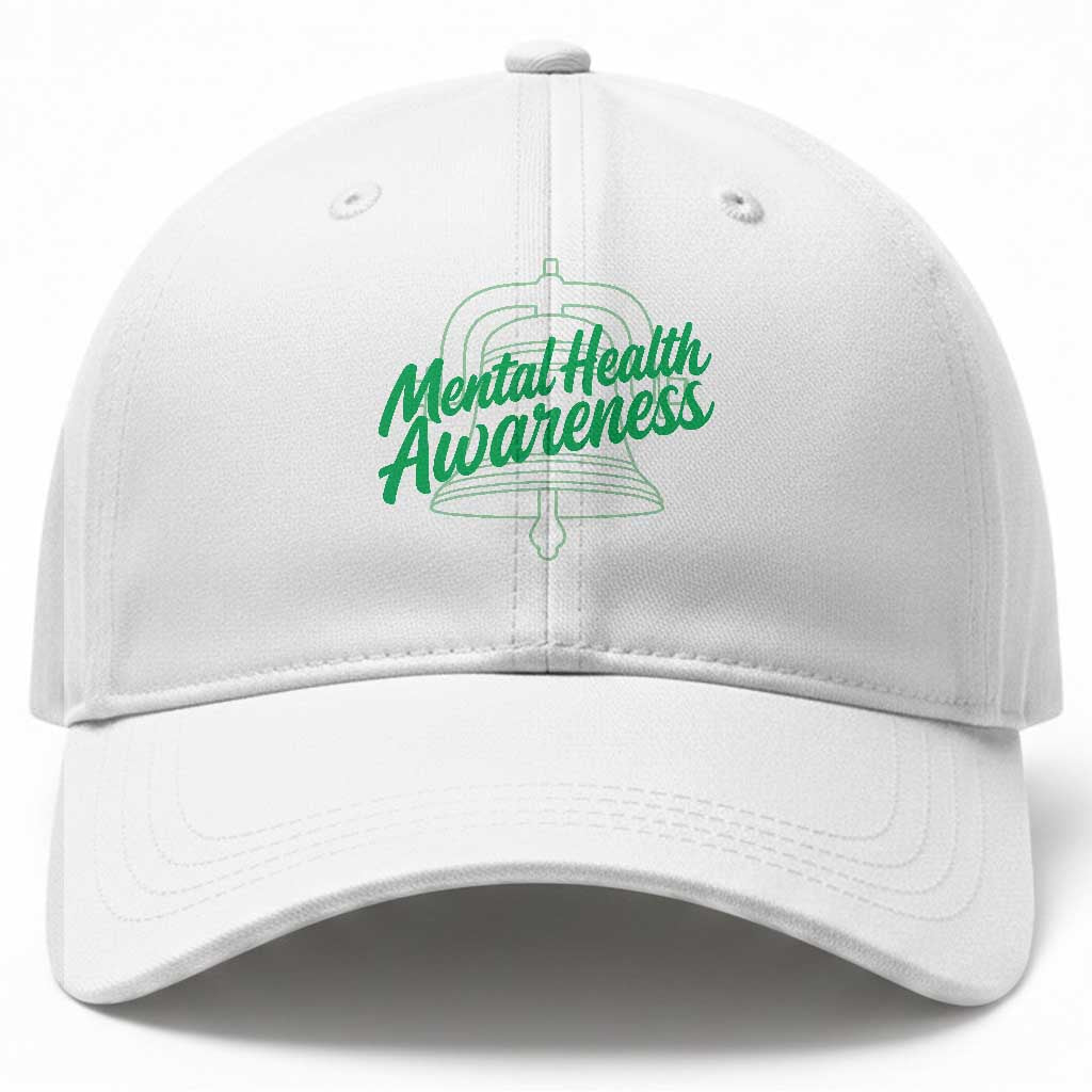 Mental Health Matters Awareness Baseball Cap Support Squad Green Ribbon TS14 Print Your Wear