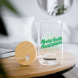 Mental Health Matters Awareness Glass Can Support Squad Green Ribbon TS14 Print Your Wear