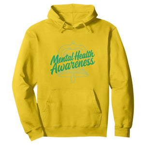 Mental Health Matters Awareness Hoodie Support Squad Green Ribbon TS14 Daisy Print Your Wear