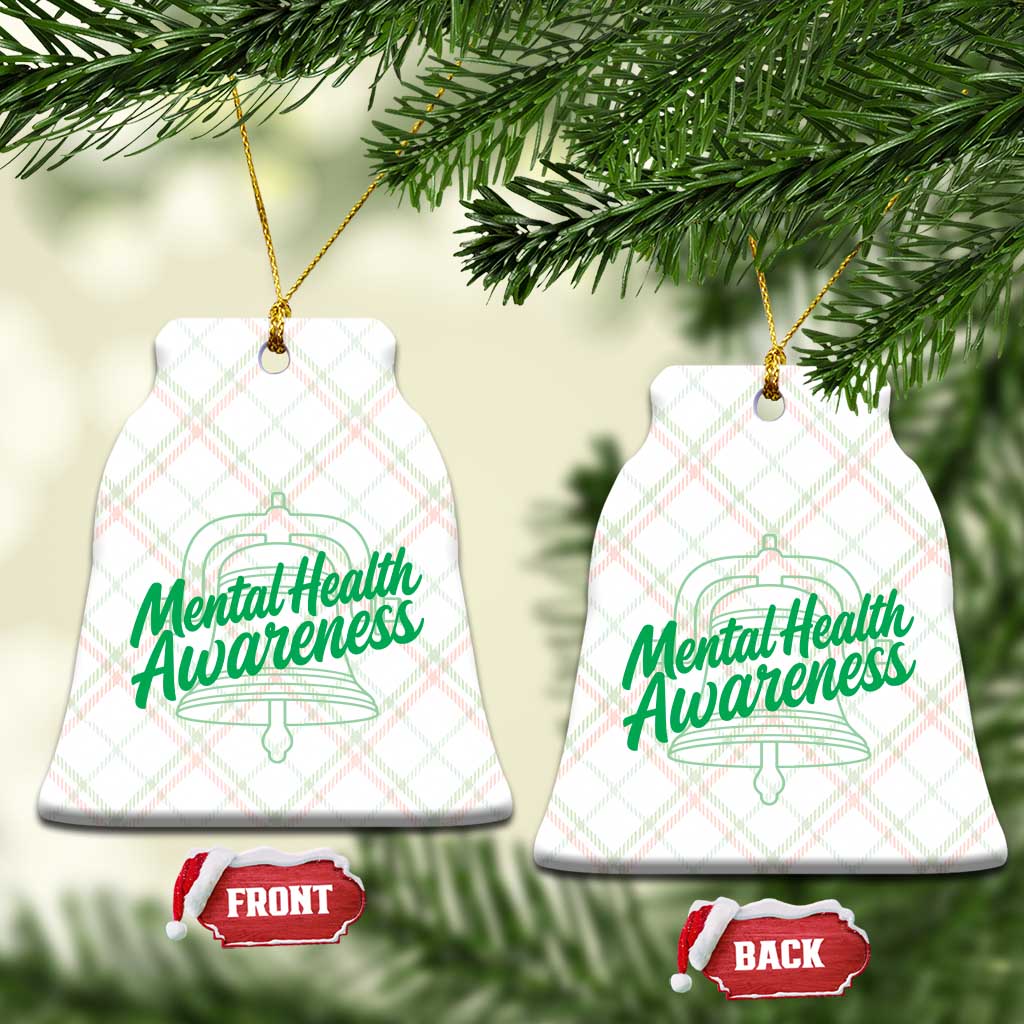 Mental Health Matters Awareness Ceramic Ornament Support Squad Green Ribbon TS14 Print Your Wear