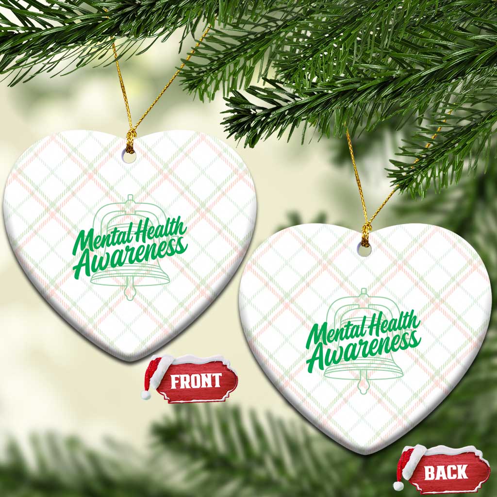 Mental Health Matters Awareness Ceramic Ornament Support Squad Green Ribbon TS14 Print Your Wear
