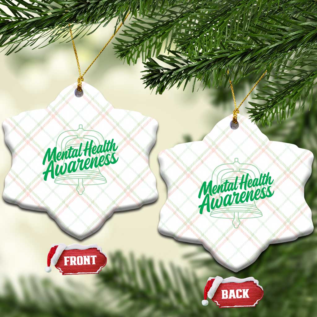 Mental Health Matters Awareness Ceramic Ornament Support Squad Green Ribbon TS14 Print Your Wear