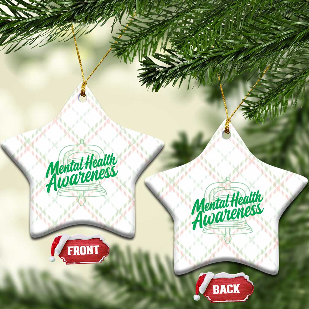 Mental Health Matters Awareness Ceramic Ornament Support Squad Green Ribbon TS14 Print Your Wear