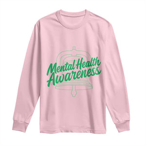 Mental Health Matters Awareness Long Sleeve Shirt Support Squad Green Ribbon TS14 Light Pink Print Your Wear