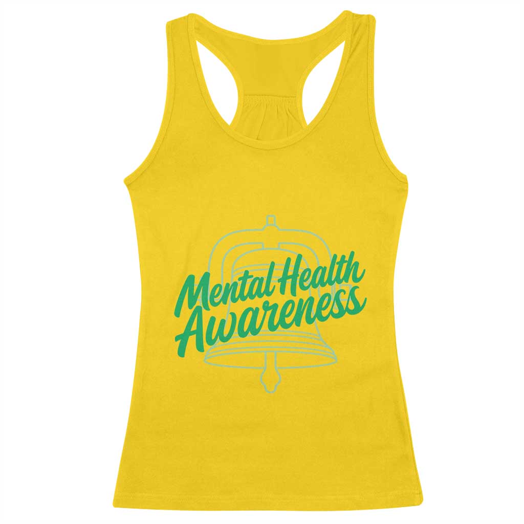 Mental Health Matters Awareness Racerback Tank Top Support Squad Green Ribbon TS14 Daisy Print Your Wear