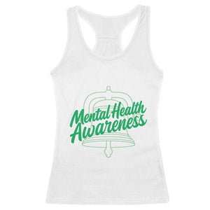 Mental Health Matters Awareness Racerback Tank Top Support Squad Green Ribbon TS14 White Print Your Wear