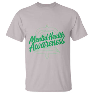 Mental Health Matters Awareness T Shirt Support Squad Green Ribbon TS14 Ice Gray Print Your Wear