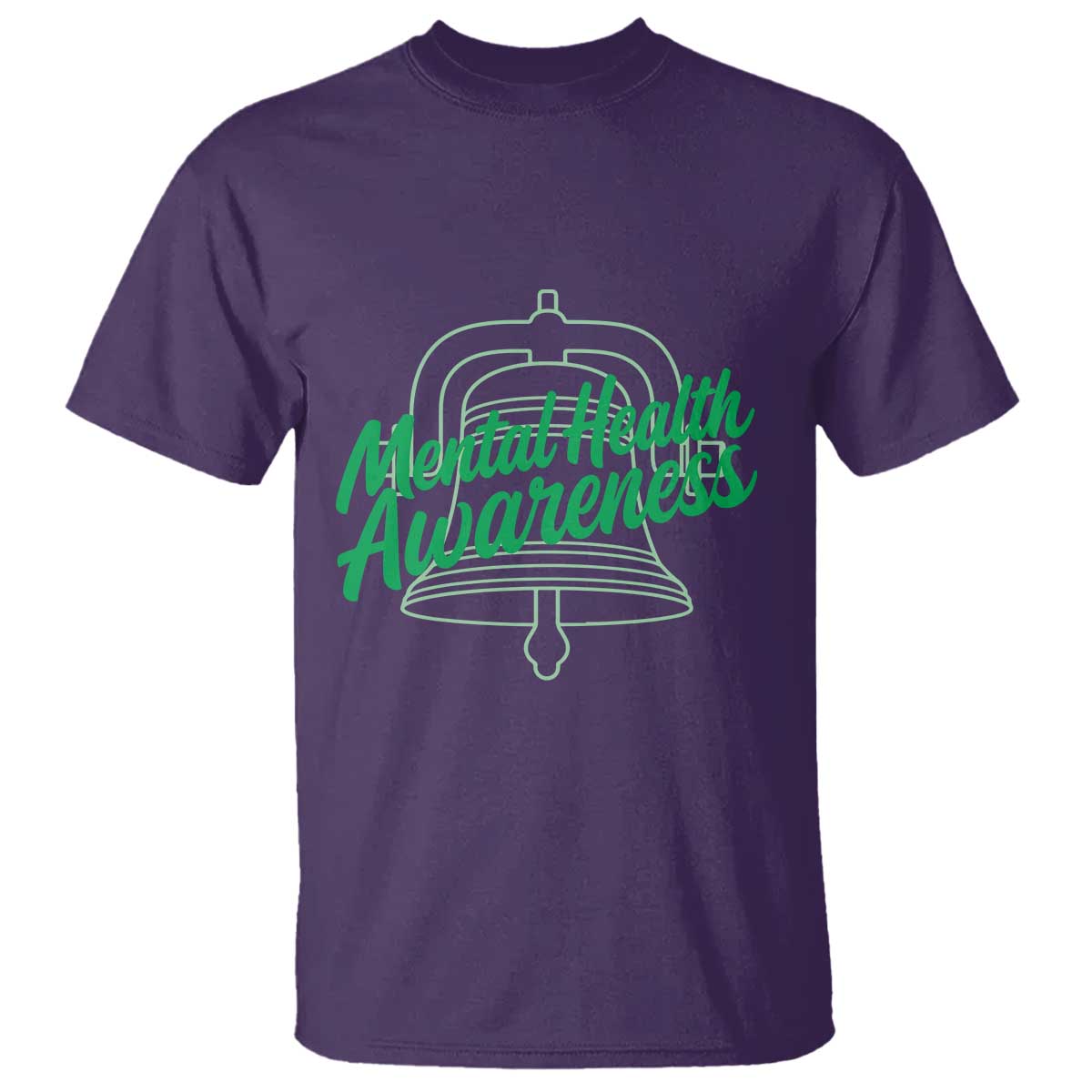 Mental Health Matters Awareness T Shirt Support Squad Green Ribbon TS14 Purple Print Your Wear