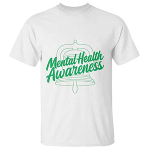Mental Health Matters Awareness T Shirt Support Squad Green Ribbon TS14 White Print Your Wear