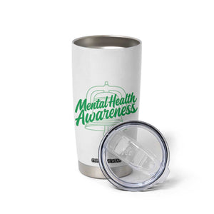 Mental Health Matters Awareness Tumbler Cup Support Squad Green Ribbon TS14 Print Your Wear