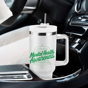 Mental Health Matters Awareness Tumbler With Handle Support Squad Green Ribbon TS14 Print Your Wear