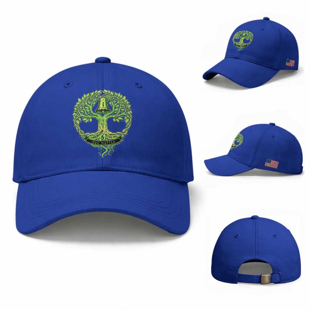 Mental Health Awarenes Baseball Cap Tomorrow Needs You You Matter TS14 Baseball Cap Universal Fit Royal Blue Print Your Wear