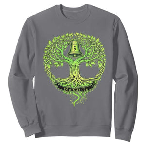 Mental Health Awarenes Sweatshirt Tomorrow Needs You You Matter TS14 Charcoal Print Your Wear