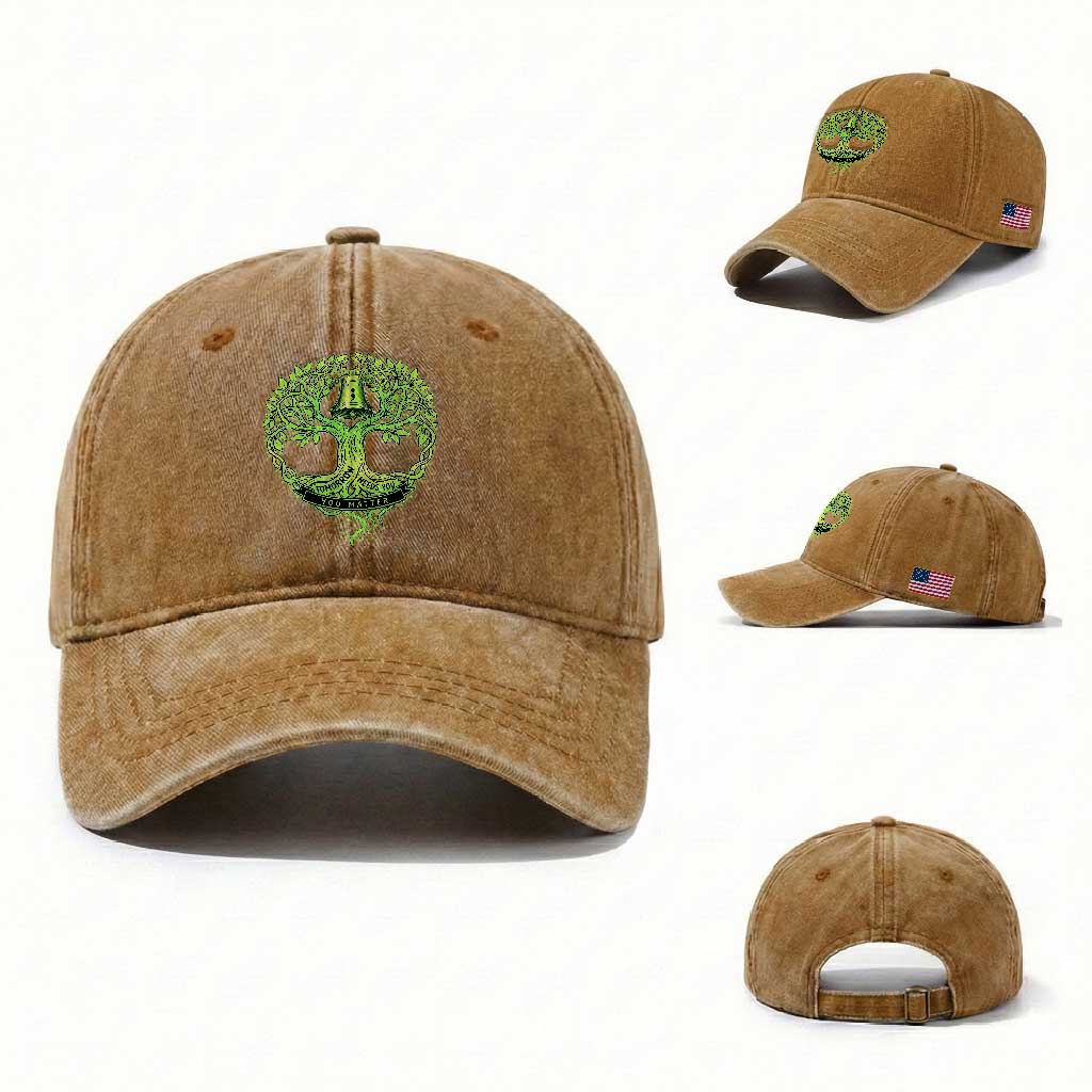 Mental Health Awarenes Washed Cotton Baseball Cap Tomorrow Needs You You Matter TS14 Washed Cap Universal Fit Yellow Ochre Print Your Wear