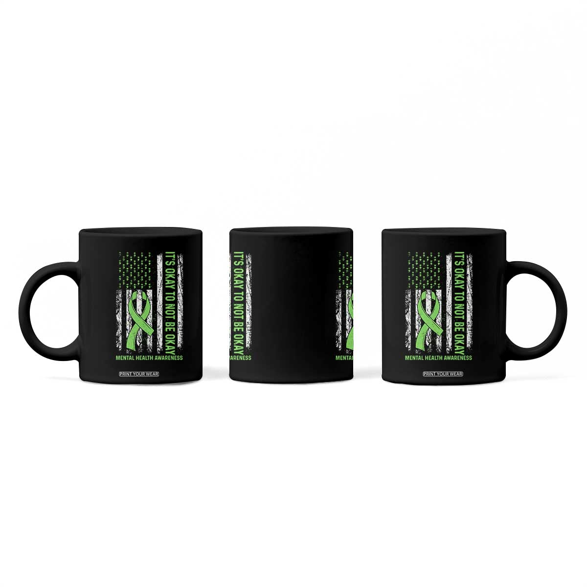 Mental Health Awarenes Coffee Mug It's Okay To Not Be Okay TS14 Print Your Wear