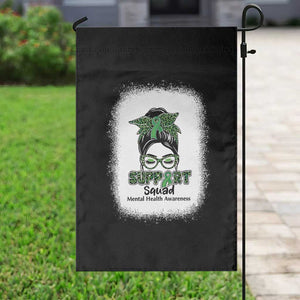 Mental Health Awarenes Garden Flag Messy Bun Green Ribbon Support TS14 Print Your Wear