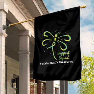 Mental Health Awarenes Garden Flag Support Squad Green Ribbon TS14 Print Your Wear