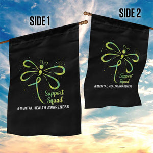Mental Health Awarenes Garden Flag Support Squad Green Ribbon TS14 Print Your Wear