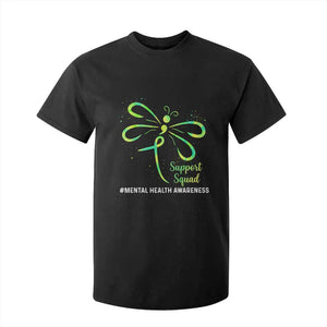 Mental Health Awarenes T Shirt For Kid Support Squad Green Ribbon TS14 Black Print Your Wear
