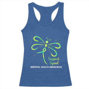 Mental Health Awarenes Racerback Tank Top Support Squad Green Ribbon TS14 Royal Blue Print Your Wear