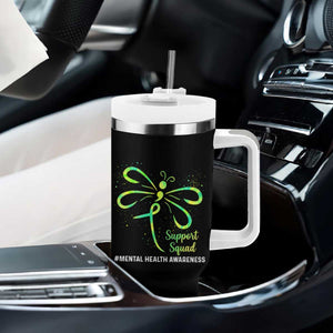 Mental Health Awarenes Tumbler With Handle Support Squad Green Ribbon TS14 Print Your Wear