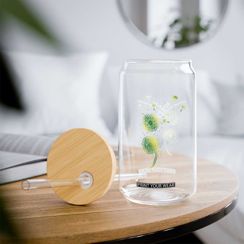 Mental Health Awarenes Glass Can Semicolon Dandelion You Matter TS14 Print Your Wear