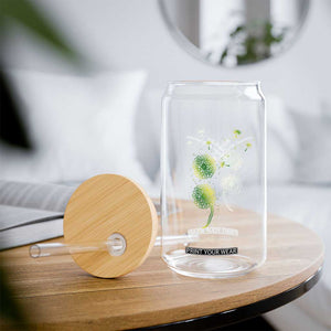 Mental Health Awarenes Glass Can Semicolon Dandelion You Matter TS14 Print Your Wear
