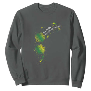 Mental Health Awarenes Sweatshirt Semicolon Dandelion You Matter TS14 Dark Heather Print Your Wear