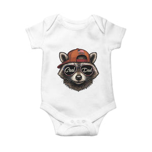 Cool Dad Baby Onesie Raccoon Daddy Father's Day Gift TS14 White Print Your Wear