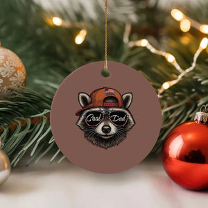 Cool Dad Ceramic Ornament Raccoon Daddy Father's Day Gift TS14 1pc Mocha Print Your Wear