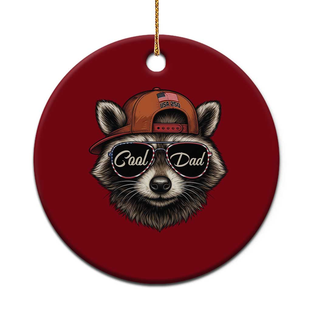 Cool Dad Ceramic Ornament Raccoon Daddy Father's Day Gift TS14 1pc Red Print Your Wear