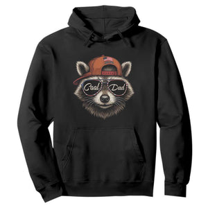 Cool Dad Hoodie Raccoon Daddy Father's Day Gift TS14 Black Print Your Wear