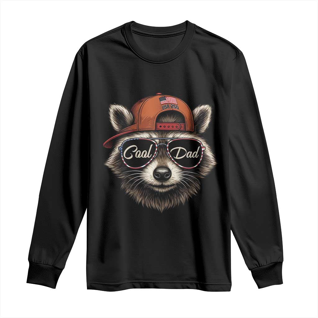 Cool Dad Long Sleeve Shirt Raccoon Daddy Father's Day Gift TS14 Black Print Your Wear