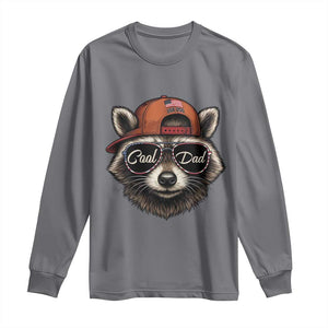 Cool Dad Long Sleeve Shirt Raccoon Daddy Father's Day Gift TS14 Charcoal Print Your Wear
