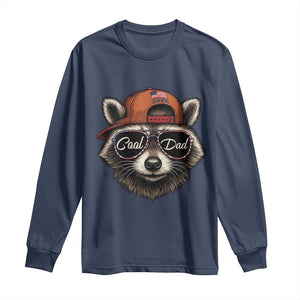 Cool Dad Long Sleeve Shirt Raccoon Daddy Father's Day Gift TS14 Navy Print Your Wear