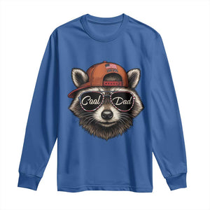 Cool Dad Long Sleeve Shirt Raccoon Daddy Father's Day Gift TS14 Royal Blue Print Your Wear