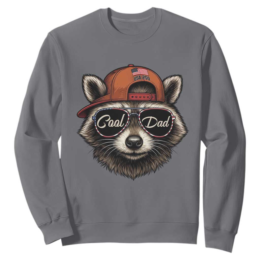 Cool Dad Sweatshirt Raccoon Daddy Father's Day Gift TS14 Charcoal Print Your Wear