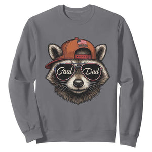 Cool Dad Sweatshirt Raccoon Daddy Father's Day Gift TS14 Charcoal Print Your Wear