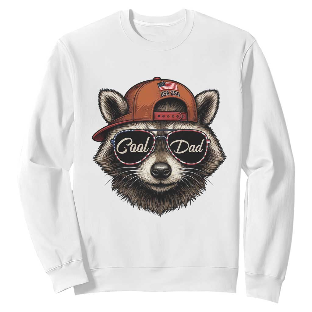 Cool Dad Sweatshirt Raccoon Daddy Father's Day Gift TS14 White Print Your Wear