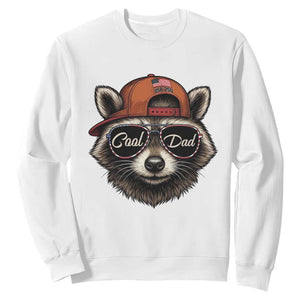 Cool Dad Sweatshirt Raccoon Daddy Father's Day Gift TS14 White Print Your Wear