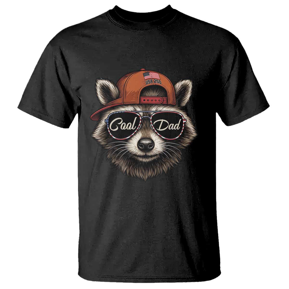 Cool Dad T Shirt Raccoon Daddy Father's Day Gift TS14 Black Print Your Wear