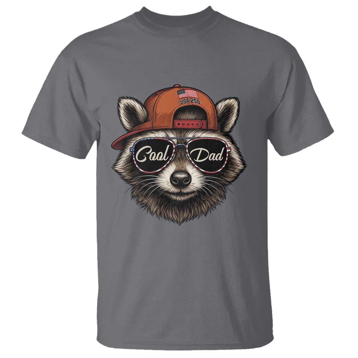 Cool Dad T Shirt Raccoon Daddy Father's Day Gift TS14 Charcoal Print Your Wear