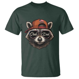 Cool Dad T Shirt Raccoon Daddy Father's Day Gift TS14 Dark Forest Green Print Your Wear