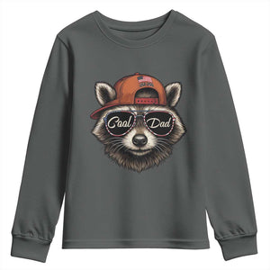 Cool Dad Youth Sweatshirt Raccoon Daddy Father's Day Gift TS14 Dark Heather Print Your Wear
