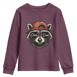 Cool Dad Youth Sweatshirt Raccoon Daddy Father's Day Gift TS14 Maroon Print Your Wear