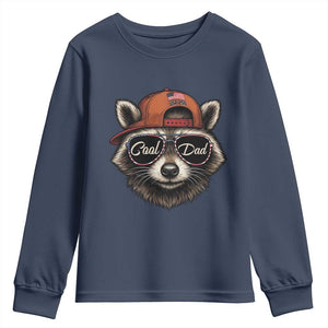 Cool Dad Youth Sweatshirt Raccoon Daddy Father's Day Gift TS14 Navy Print Your Wear