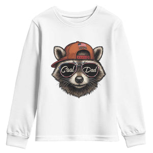 Cool Dad Youth Sweatshirt Raccoon Daddy Father's Day Gift TS14 White Print Your Wear