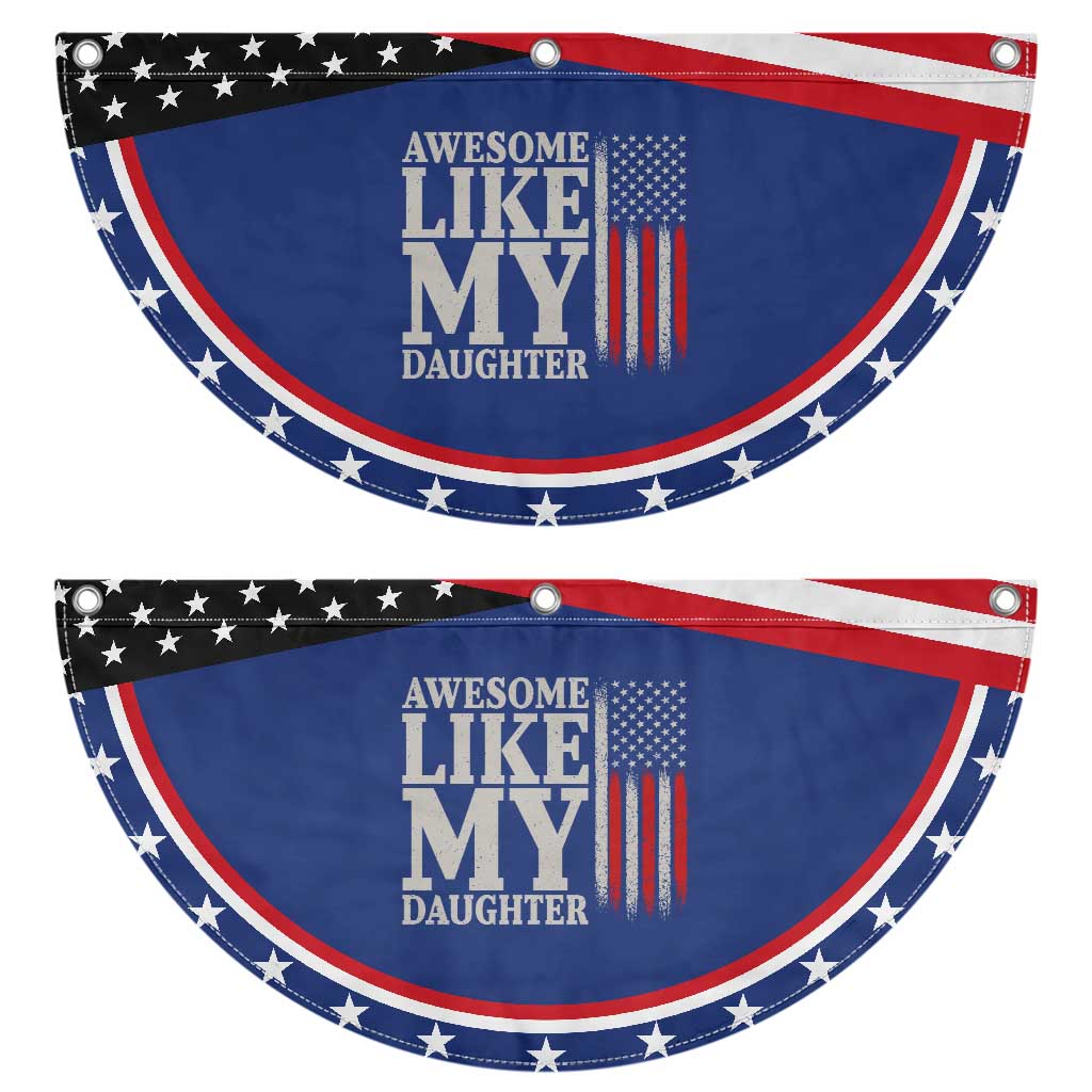 Awesome Like My Daughter Patriotic Fan Flag Funny Dad Fathers Day 4th Of July TS14 2pcs pack Classic Navy Print Your Wear