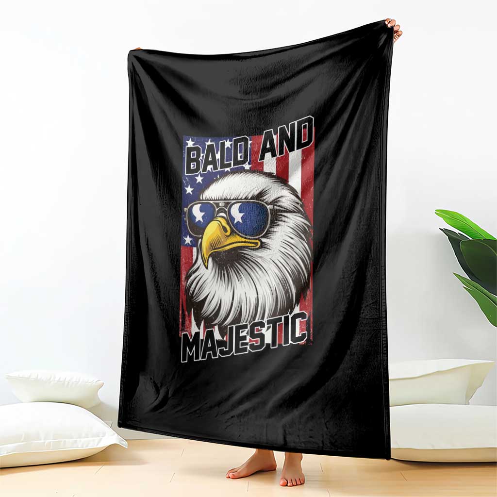 Bald and Majestic Throw Blanket Patriotic Bald Eagle 4th Of July TS14 Print Your Wear