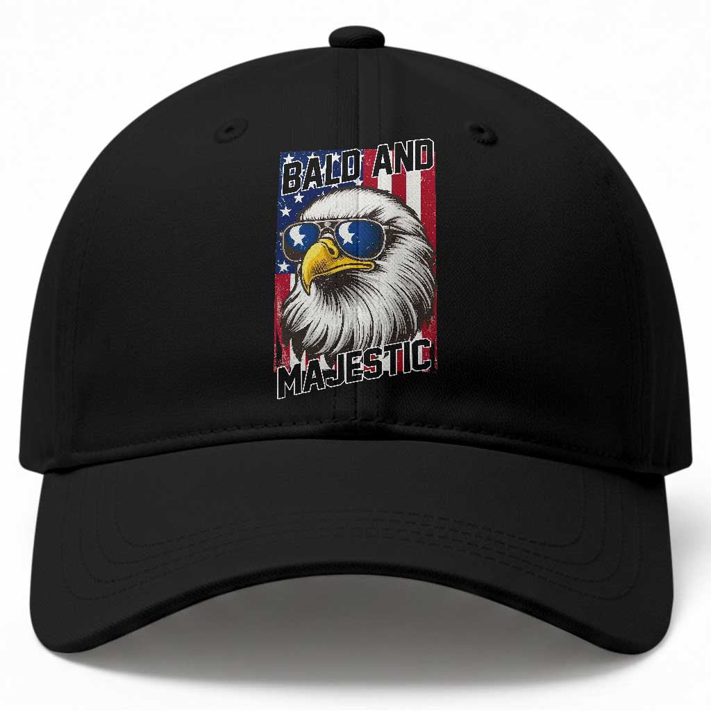 Bald and Majestic Baseball Cap Patriotic Bald Eagle 4th Of July TS14 Print Your Wear